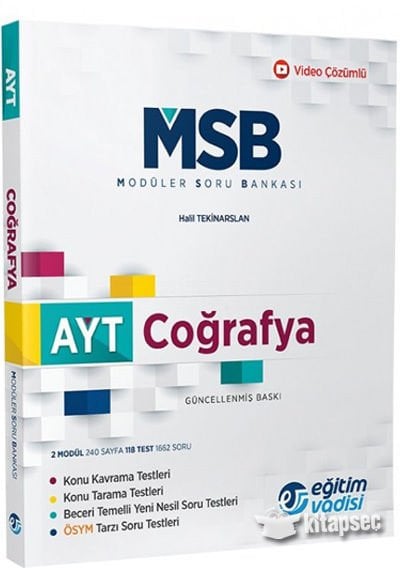 Eğitim Vadisi Ayt Coğrafya Multi Soru Bankası MSB 2023