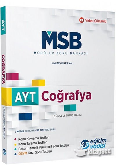 Eğitim Vadisi Ayt Coğrafya Multi Soru Bankası MSB 2023