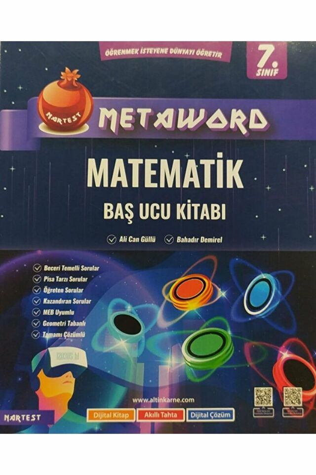 7. Sınıf Mateword Matematik Baş Ucu Kitabı / Ali Can Güllü / Nartest Yayınevi / 9786257865722
