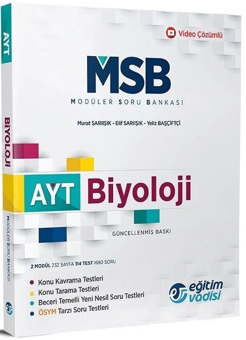 Eğitim Vadisi Ayt Biyoloji Multi Soru Bankası MSB 2023