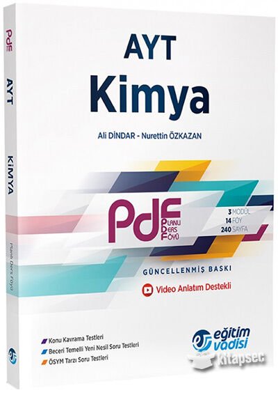 Eğitim Vadisi Ayt Kimya Planlı Ders Föyü PDF 2022