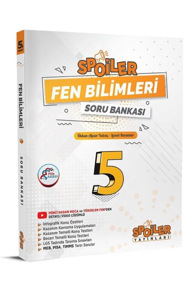 Spoiler 5. Sınıf Fen Bilimleri Video Çözümlü Soru Bankası