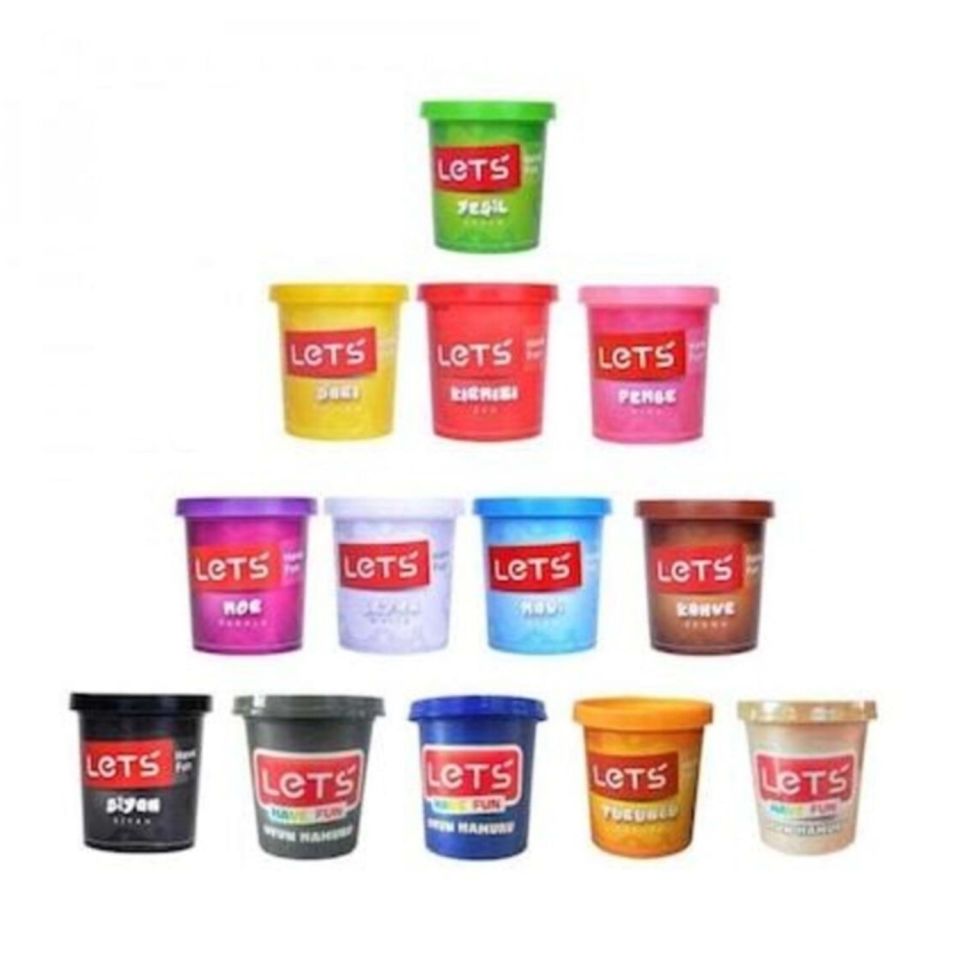 Lets Tek Renk Oyun Hamuru Karışık Renkler 115 Gr