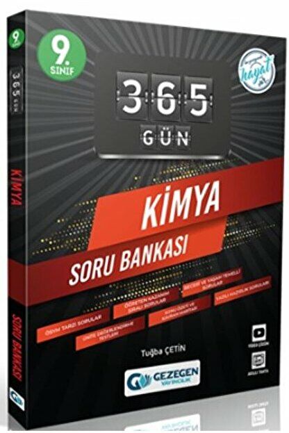 9. Sınıf 365 Gün Kimya Soru Bankası / Tuğba Çetin / Gezegen Yayıncılık / 9786257466448