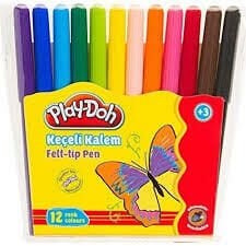 PLAY DOH 12 RENK KEÇELİ KALEM 2MM