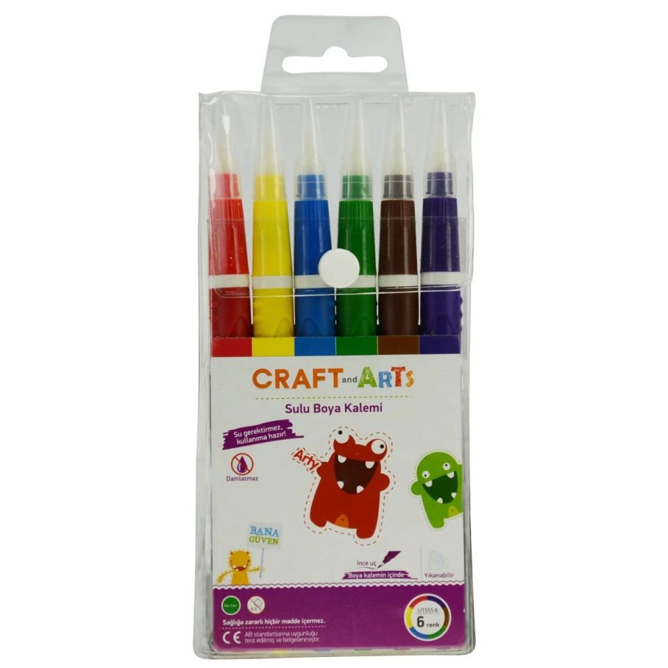 CRAFT AND ARTS SULU BOYA KALEMİ 6 LI