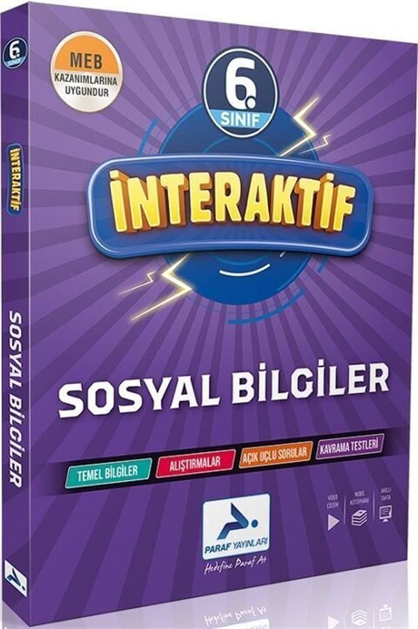 Paraf 6 Sınıf Sosyal Bilgiler İnteraktif Etkinlik Çalışma Kitabı