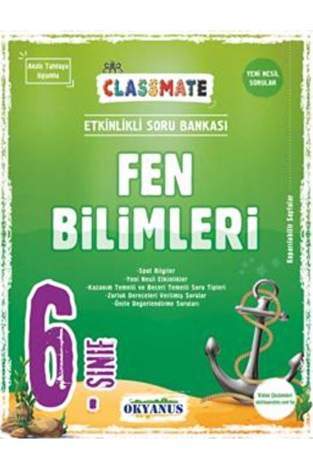 6. Sınıf Classmate Fen Bilimleri Soru Bankası / Okyanus Yayınları / 9786257434461