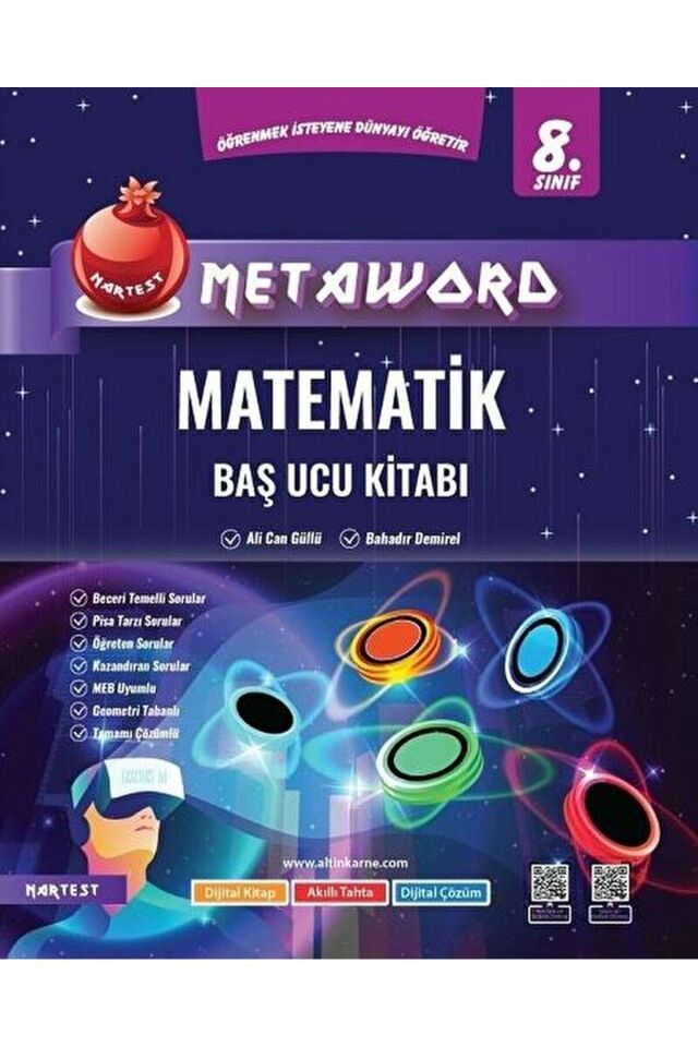 8. Sınıf Matematik Metaword Baş Ucu Kitabı / Ali Can Güllü / Nartest Yayınevi / 9786257865500