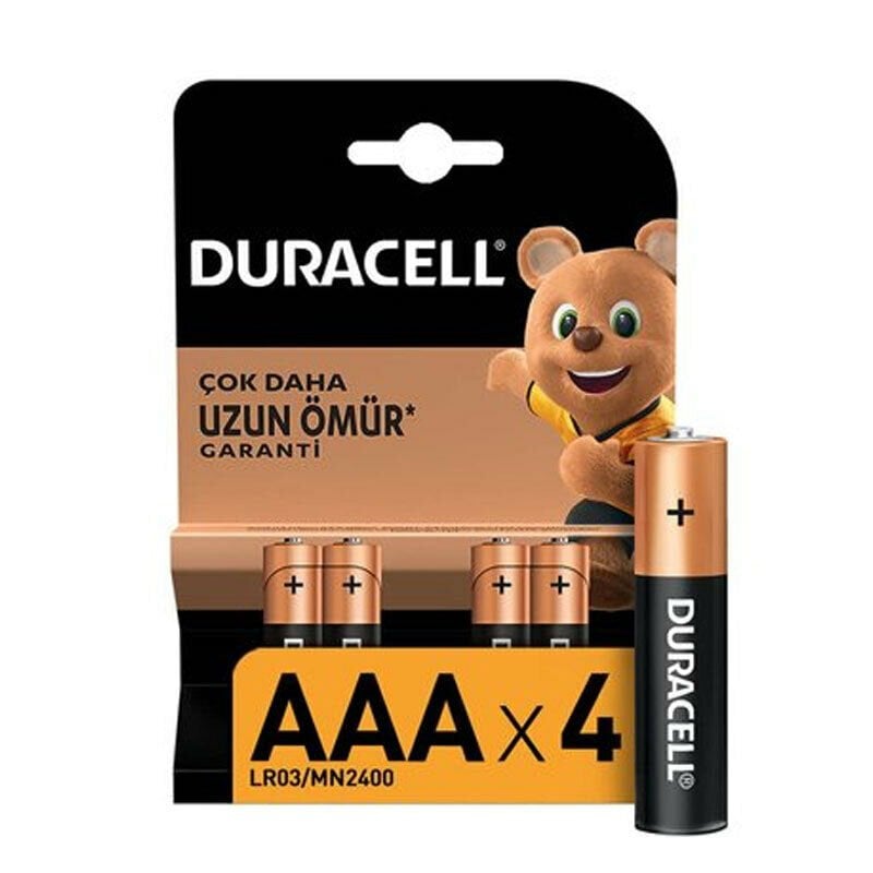 Duracell İnce Kalem Pil 4 Lü Aaa