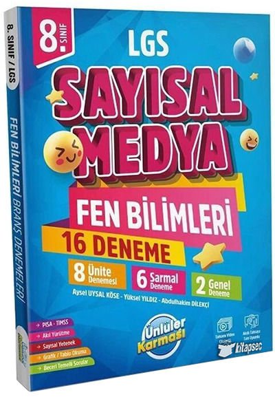 Ünlüler 8 Sınıf LGS Sayısal Medya Fen Bilimleri 16 Deneme