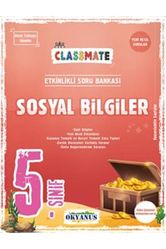 5. Sınıf Classmate Sosyal Bilgiler Soru Bankası / Sultan Özkaya / Okyanus Yayınları / 9786257434423