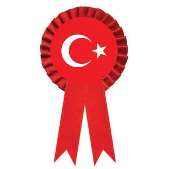 Buket Kurdelalı Türk Bayrağı Rozet