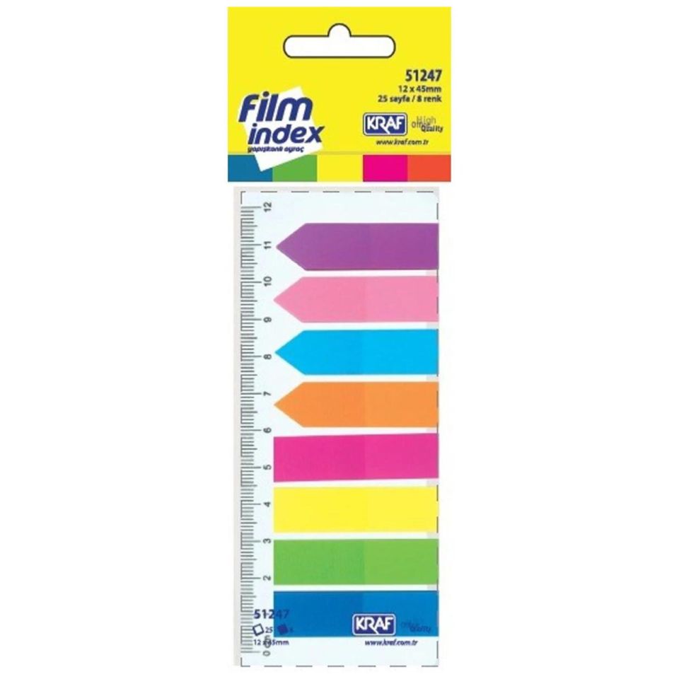 Kraf İndex Film 12*45 8 Renk 25 Yp Bayrak & Ok 51247
