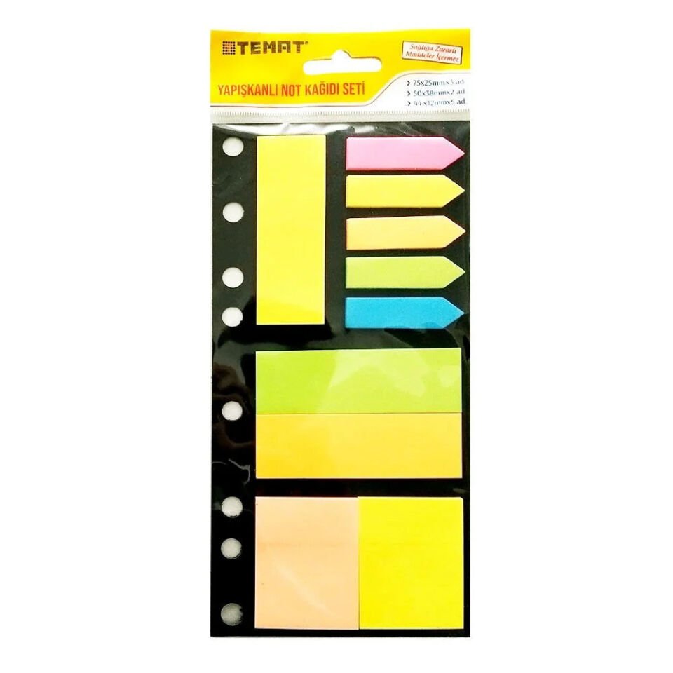 Temat n-010 yapışkanlı Not Kağıdı Seti Postit