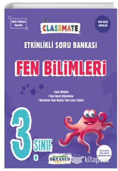 Okyanus 3 Sınıf Classmate Fen Bilimleri Etkinlikli Soru Bankası