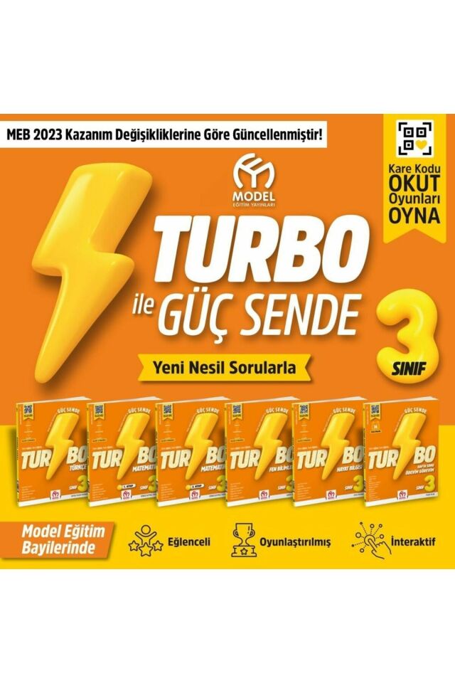 3.sınıf Turbo Eğitim Seti (6 KİTAP) 2023 Yeni Set