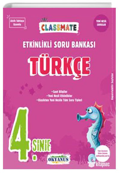 Okyanus 4 Sınıf Classmate Türkçe Etkinlikli Soru Bankası