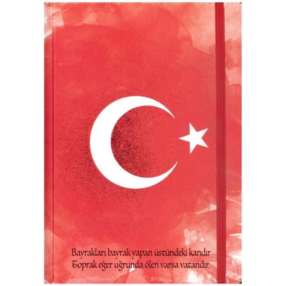 Keskin Color 17*24 96Yaprak Çizgili Ciltli Lastikli Bayrak Defteri