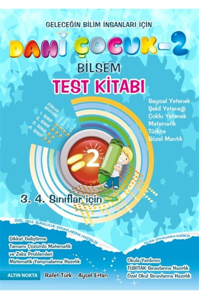 Dahi Çocuk - 2 Bilsem / Test Kitabı (3. 4. Sınıflar Için) - Rafet Türk 9786055255626