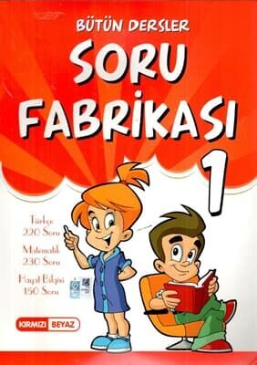 Kırmızı Beyaz 1 Sınıf Bütün Tüm Dersler Soru Fabrikası Kitabı