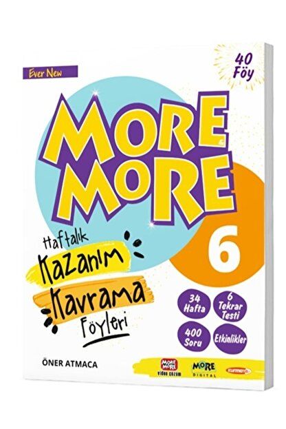 6 More&more Englısh Haftalık Kazanım Kavrama Föyleri (40 Föy),9786258450149