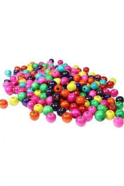 Esmay Ahşap Boncuk Renkli 14mm Yuvarlak