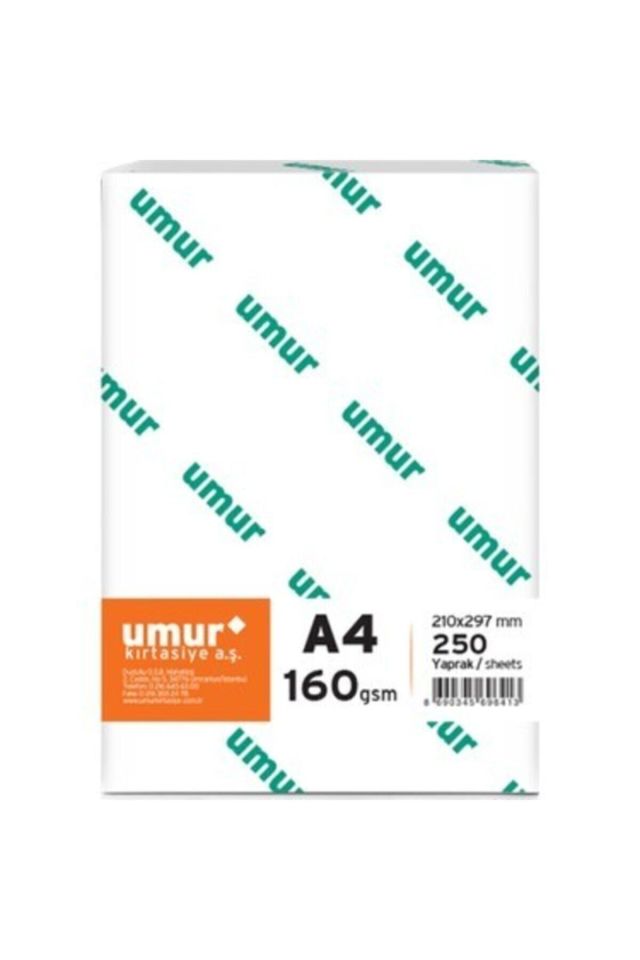 A4 Gramajlı Fotokopi Kağıdı 160 Gr 1 Paket 250 Yaprak