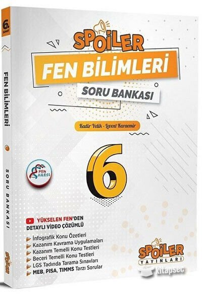 Spoiler 6 Sınıf Fen Bilimleri Soru Bankası