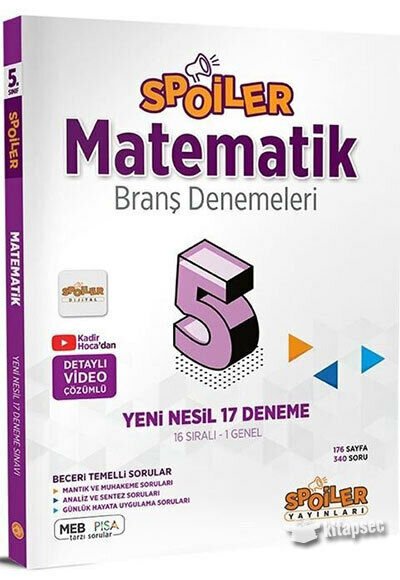 Spoiler 5 Sınıf Matematik Branş Deneme