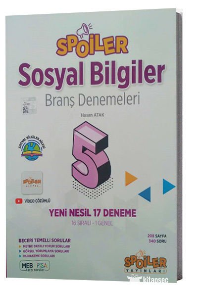 Spoiler 5 Sınıf Sosyal Bilgiler Branş Deneme