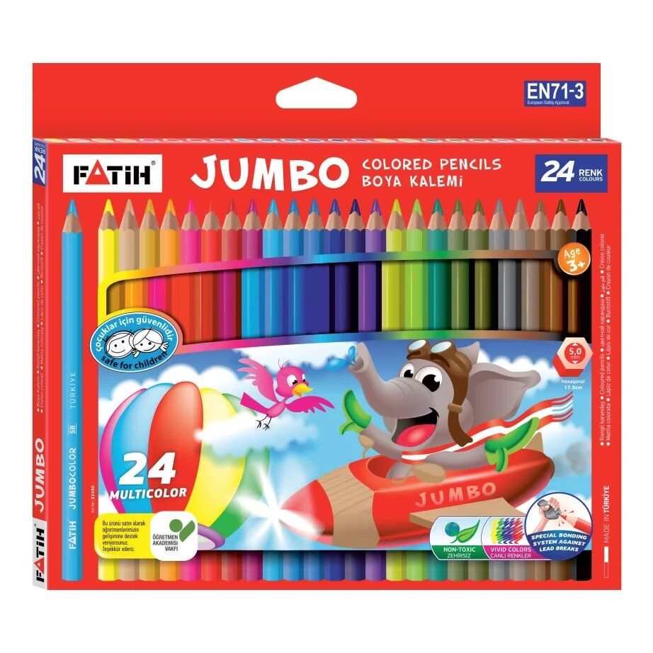 Kutulu Boya Kalemi Jumbo 24'lü 33424