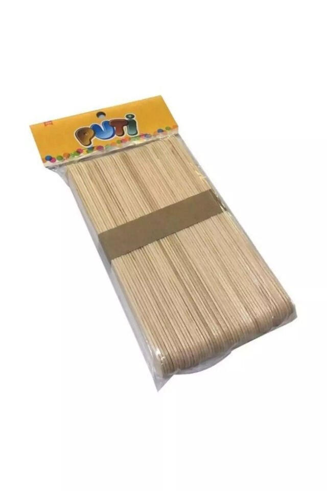 PUTİ AHŞAP BÜYÜK DİL ÇUBUĞU NATURAL 50Lİ