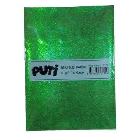 PUTİ SİMLİ ELİŞİ KAĞIDI 10 LU KARIŞIK RENK 80 GR