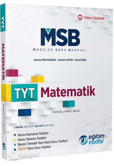 Eğitim Vadisi Tyt Matematik Modüler Soru Bankası MSB 2023