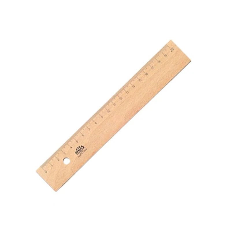 Hatas 0020 Tahta Cetvel ( Takviyesiz ) 20 Cm