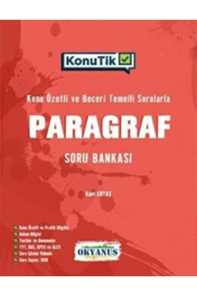 Tyt Paragraf Soru Bankası Konutik 9786257434188