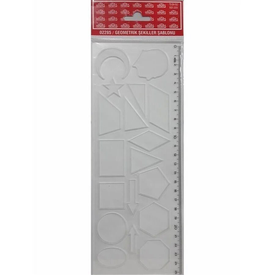 Hatas 02285 Geometrik Şekiller Şablonu 25 Cm