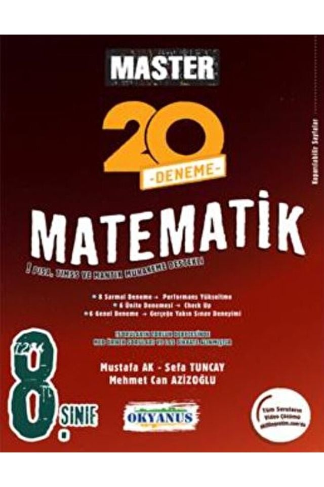 8. Sınıf Master 20 Matematik Denemesi Okyanus Yayınları / Okyanus Yayınları / 9786257434287