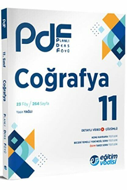 Eğitim Vadisi 11. Sınıf Coğrafya PDF Planlı Ders Föyü / Eğitim Vadisi Yayınları / 9786256911246