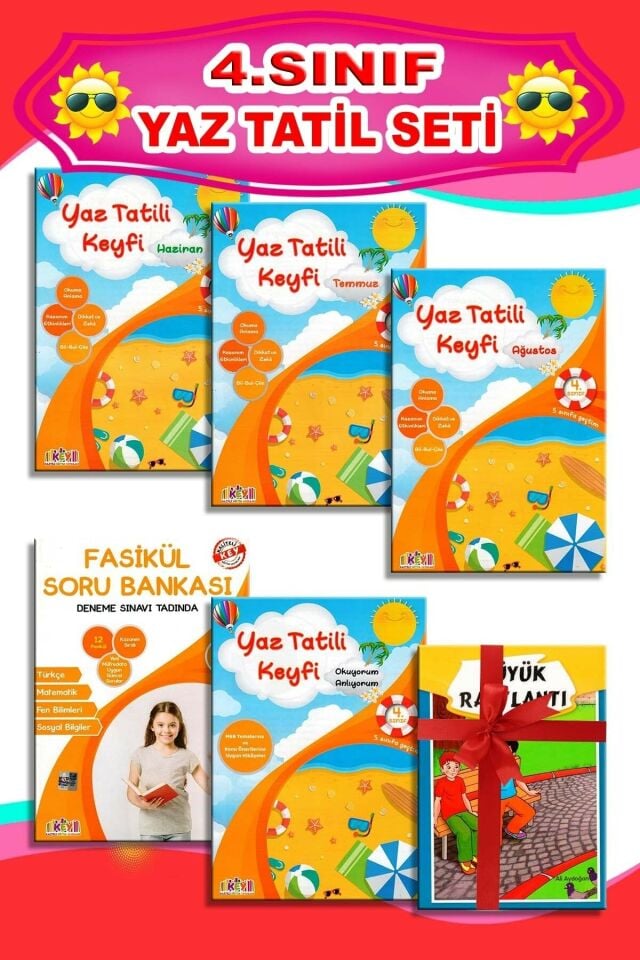 4. Sınıf Tavsiyeli Key Yeni Nesil Yaz Tatil Kitabı Seti