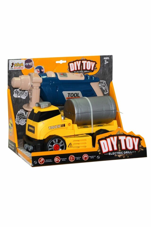 17737-9901 9902 Asya, Dıy Toy Pilli Matkaplı Sök Tak İnşaat Araçları