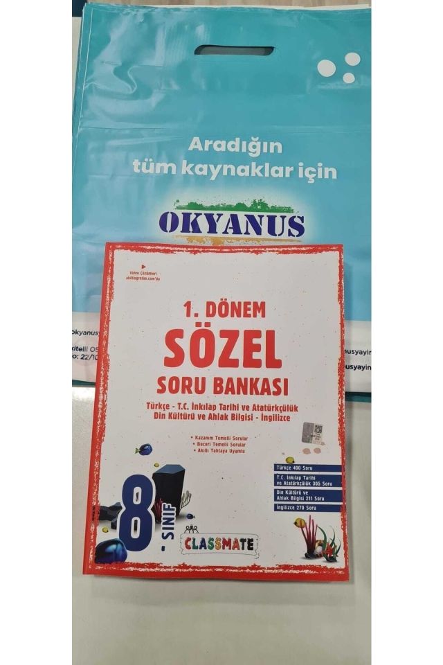 8.sınıf 1.dönem Classmate Sözel Sorubankası Okyanus