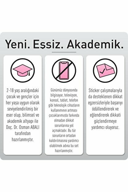 Yeni Neuro Via Sistemi İle Dikkati Güçlendirme Seti 2 Yaş