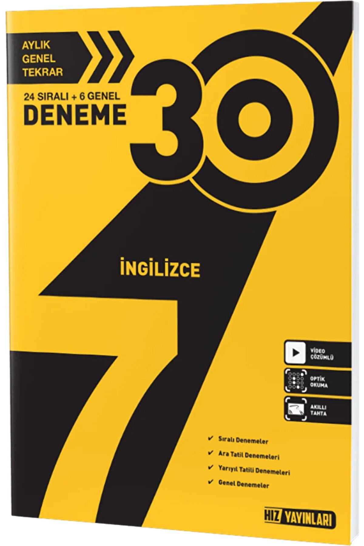 7. Sınıf İngilizce 30'lu Deneme / Kolektif / Hız Yayınları / 9786257750059