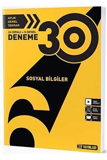 6. Sınıf Sosyal Bilgiler 30 Deneme / Kolektif / Hız Yayınları / 9786257750103