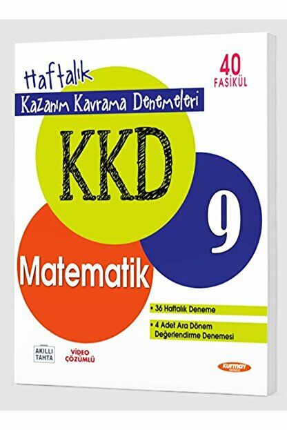 9. Sınıf Matematik KKD Haftalık Kazanım Kavrama Denemeleri / Kurmay Yayınları / 9786256972292