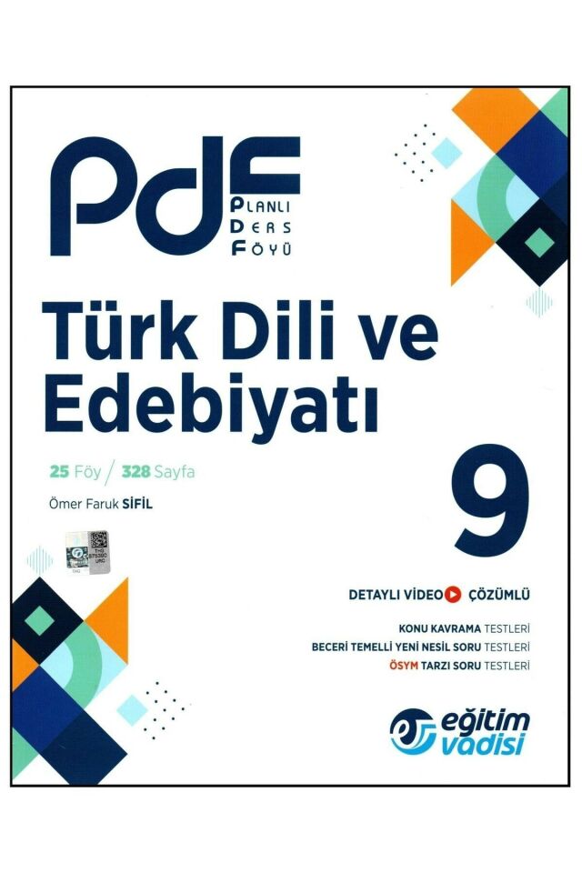 Eğitim Vadisi 9. Sınıf Türk Dili ve Edebiyatı PDF (Planlı Ders Föyü)