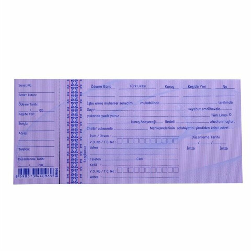 Özkan Armat Senet Koçanlı 1 Adet