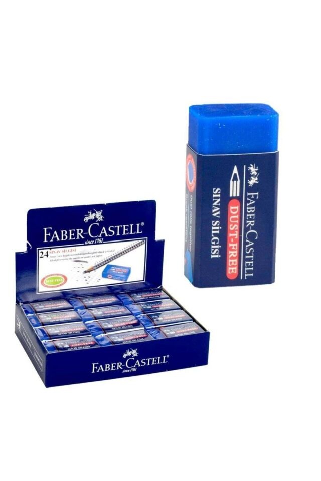 Faber-castell 24'lü Sınav Silgisi Mavi